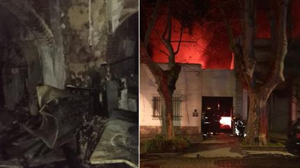 El lugar quedó destruido por las llamas. El lugar quedó destruido por las llamas.
