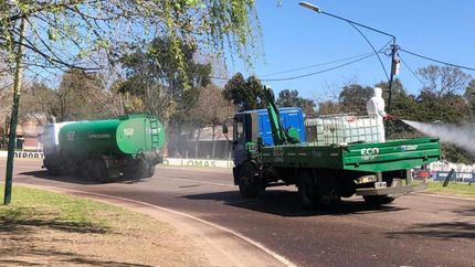 Siguen los operativos de desinfección.