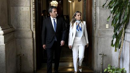 Massa, junto a su mujer, Malena Galmarini.