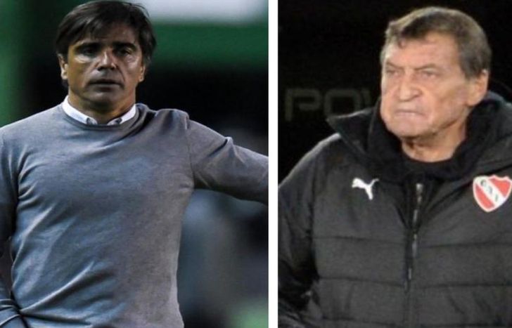 Sanguiinetti y Falcioni no se saludaron antes del inicio del partido entre Banfield e Independiente.