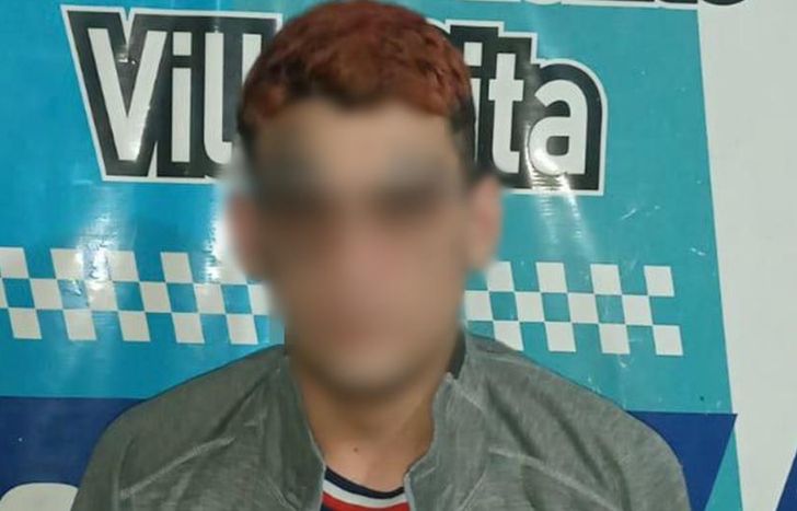 El imputado, al momento de su detención en Lomas.