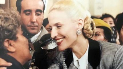 Esther Goris en la piel de Evita.