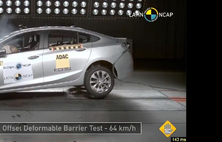 El Chevrolet Cruze fabricado en la Argentina obtuvo una buena calificación.