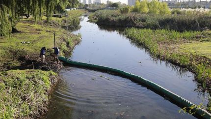 En los últimos días realizaron tareas de dragado. En los últimos días realizaron tareas de dragado.