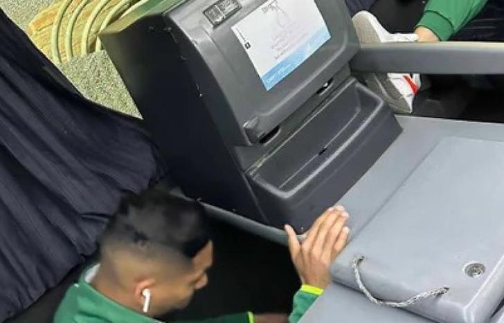 El interior del micro.