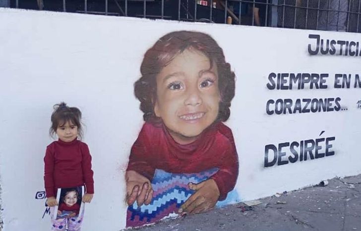 El mural en homenaje a Desirée.