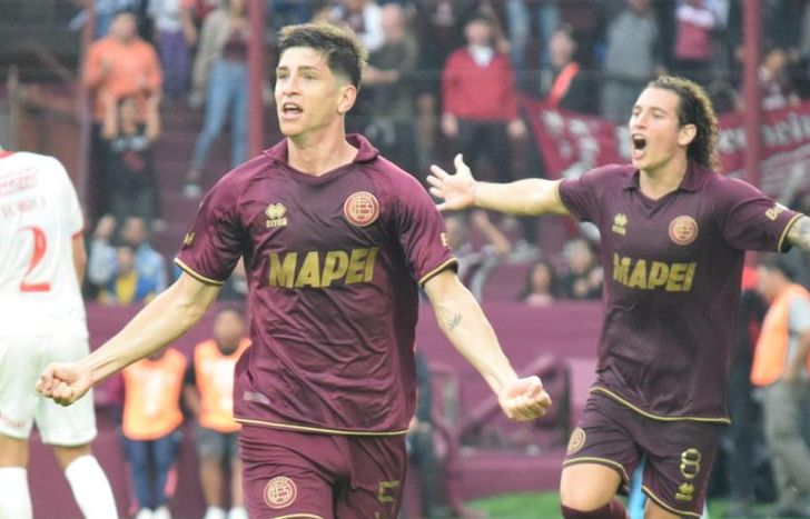 Belmonte grita su gol ante Huracán.