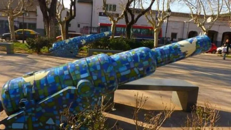 Así luce hoy la Plaza Tomás Espora.