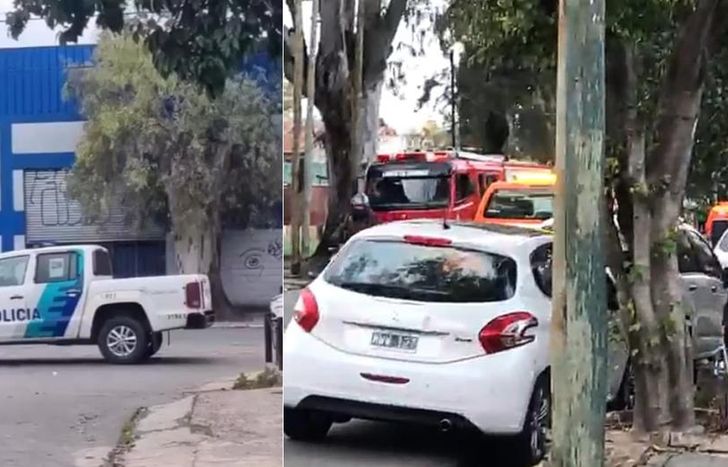 Policía, Bomberos de Lomas y Defensa Civil trabajaron en el lugar.