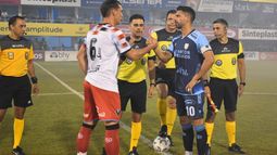 Masuero y Galeano en el sorteo.