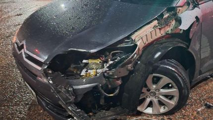 Así quedó el auto tras el impacto.