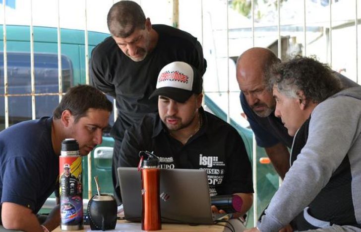 El piloto lomense, durante una de sus jornadas de trabajo.