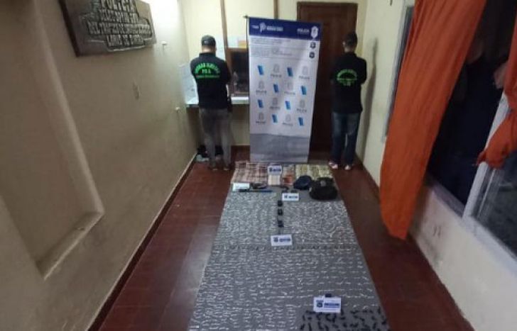 Parte de lo secuestrado.