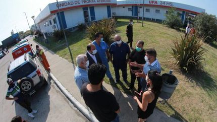 Los funcionarios recorrieron el predio en Fiorito.