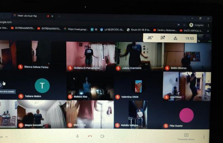 Las clases por Zoom, una alternativa para entrenar en grupo.