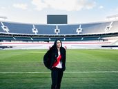 Lali Espósito, en el estadio de River. Lali Espósito, en el estadio de River.