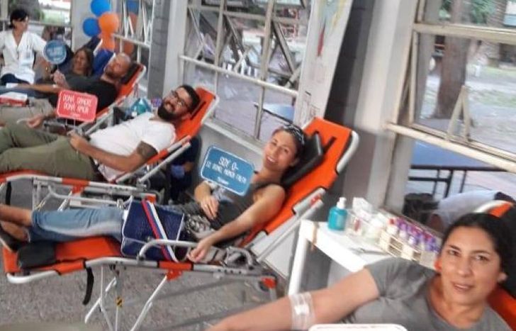 En una de las tantas colectas que se realizaron en el espacio local.