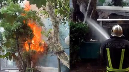 El incendio ocurrió en una zona de locales gastronómicos. El incendio ocurrió en una zona de locales gastronómicos.