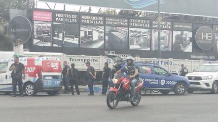 El operativo en Camino Negro. El operativo en Camino Negro.