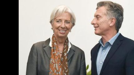 Macri junto a la titular del FMI, Christine Lagarde.