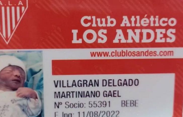 El carnet de Gael como socio de Los Andes.