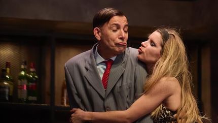 Martín Bossi y Laurita Fernández, en escena.&nbsp;