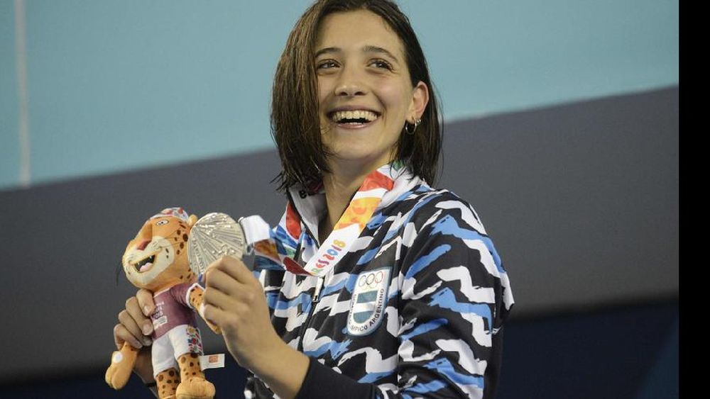 Delfina Pignatiello ganó dos medallas en natación.