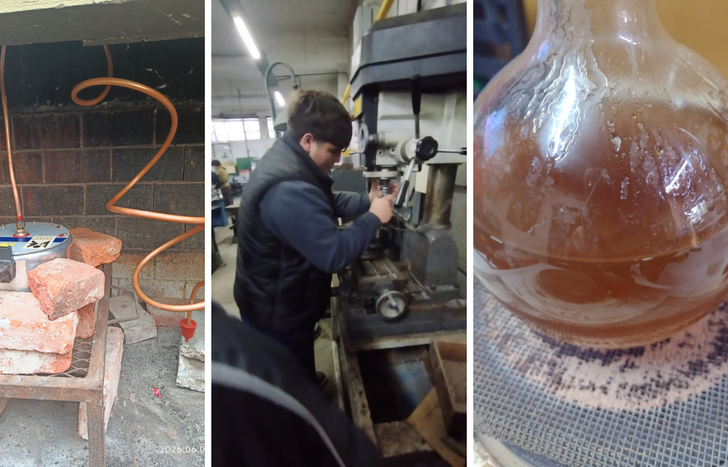 Cinco alumnos de la Técnica N° 5 de Temperley que quieren llegar con su proyecto a lo más alto.&nbsp;
