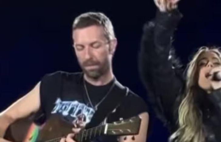 Chris Martin y Tini Stoessel, juntos en Tecnópolis.