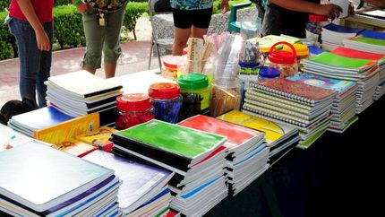 Todo sirve para que los chicos arranquen las clases con lo necesario.