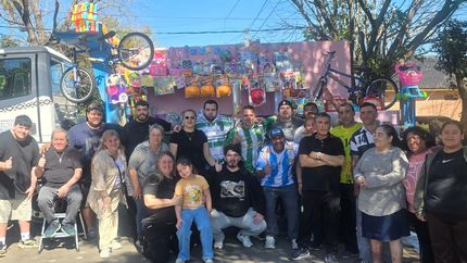 En el último encuentro vecinal en Banfield Oeste con motivo del festejo del Día del Niño.