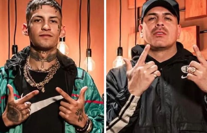 L-Gante y su mánager, a las piñas.