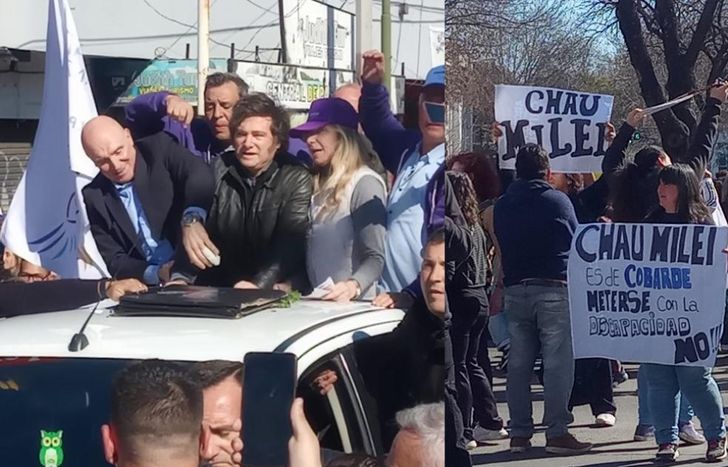 La caravana de Milei en Lomas duró menos de lo esperado.