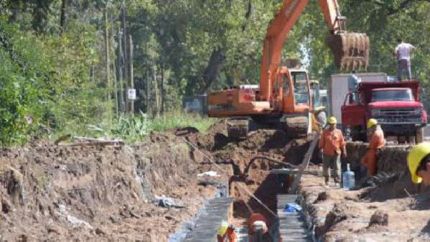 la obra de extension de la avenida espora ya llego a la altura de presidente peron