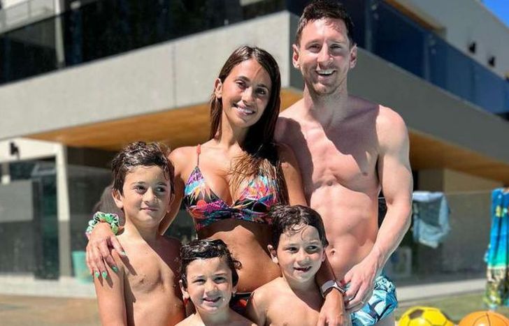La familia Messi pasó las Fiestas en Rosario.