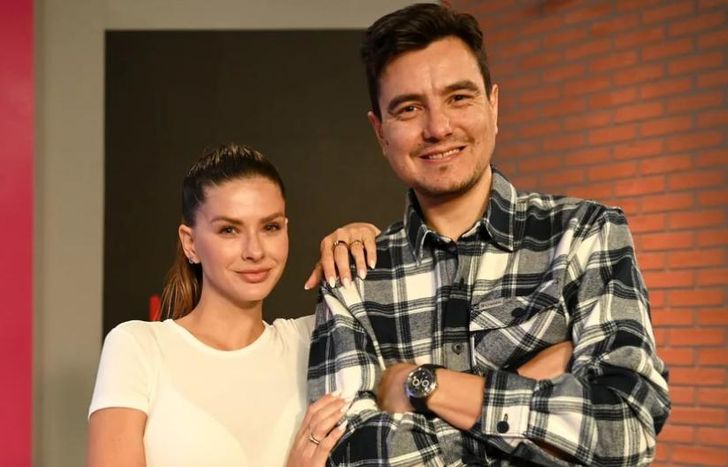 La China Suárez con el periodista Gustavo Méndez.