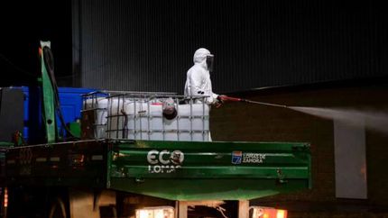 Siguen los operativos de desinfección.