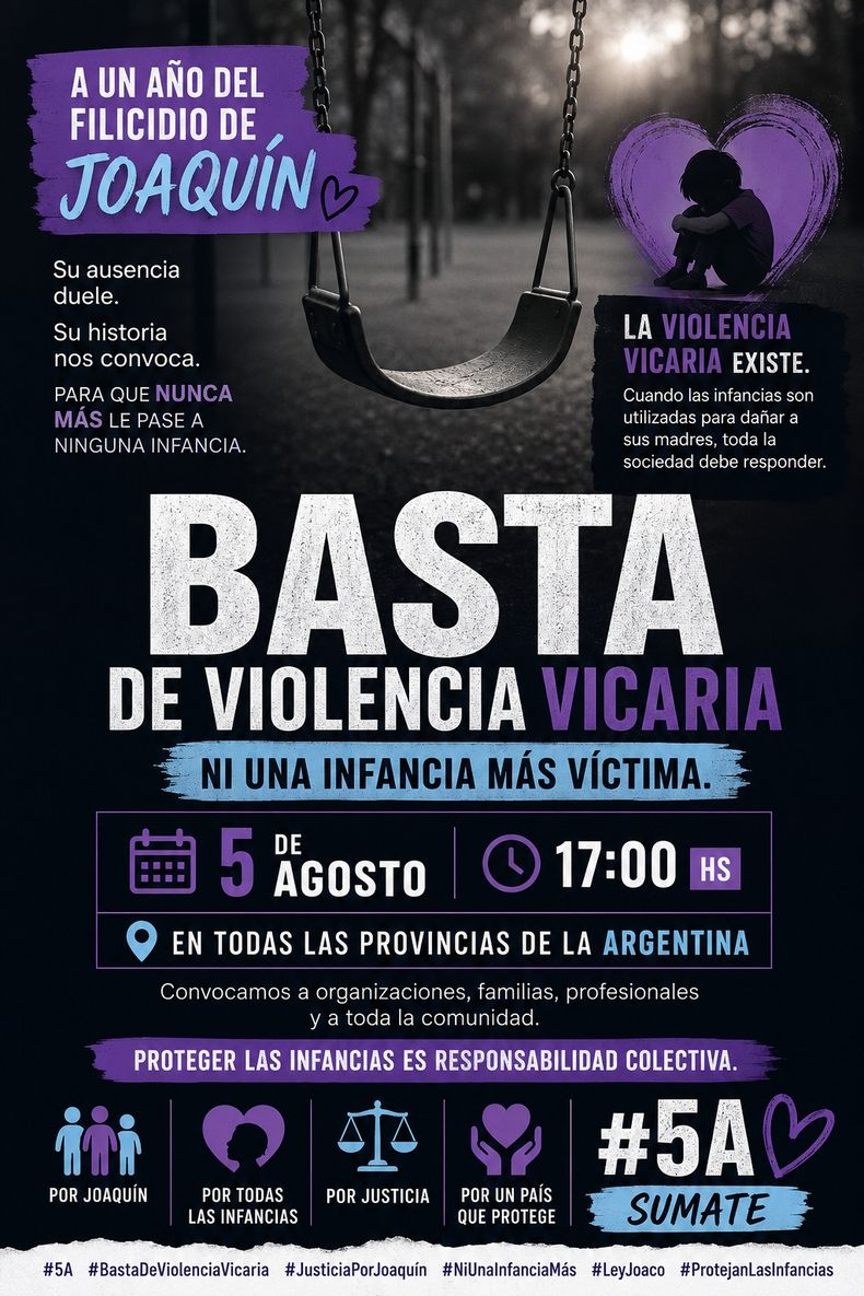 Convocatoria a un a&ntilde;o del crimen de Joaqu&iacute;n Ruffo, el nene asesinado por su padre en Lomas de Zamora.