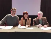 jurado integrado por los profesores Mariano Bucich, Jorge Rampinini y Cecilia Santoro