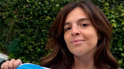 Dalma Maradona, con la camiseta de su papá.&nbsp;