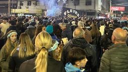 Maipú y Alsina, cortada por los festejos.&nbsp;