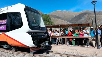 El tren que intentaron vandalizar los detenidos.