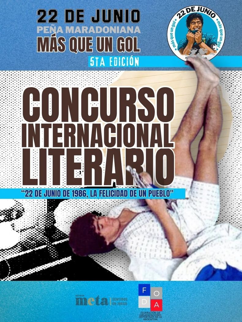 Concurso literario con Diego Maradona de protagonista. 