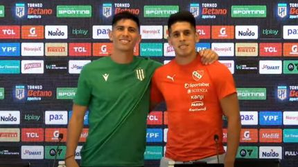 Bruno Sepúlveda, de Banfield, y Sebastián Valdéz, de Independiente, anticiparon el partido ente ambos equipos. Bruno Sepúlveda, de Banfield, y Sebastián Valdéz, de Independiente, anticiparon el partido ente ambos equipos.