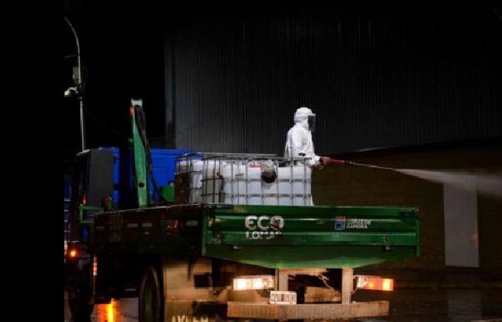 Siguen los operativos de desinfección.