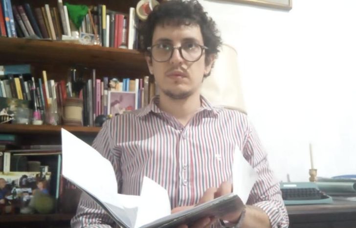 Pablo Rial y su creación.