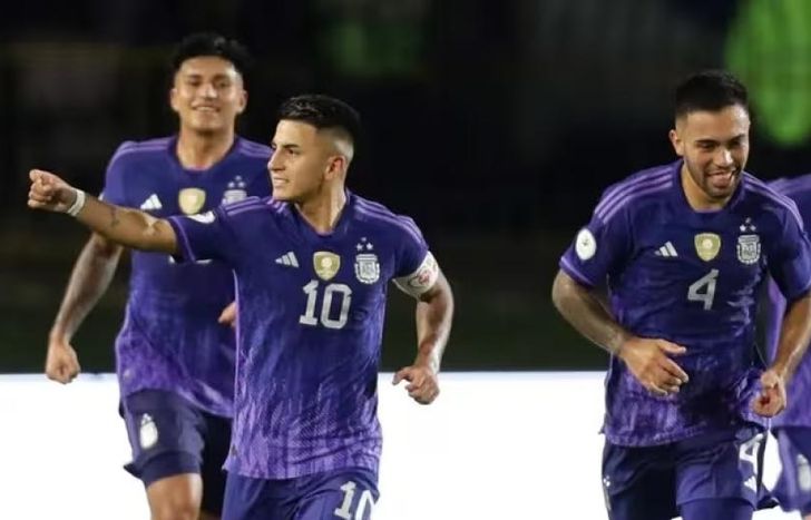 Thiago Almada abrió el camino del triunfo de la Selección Argentina Sub 23 ante Perú.