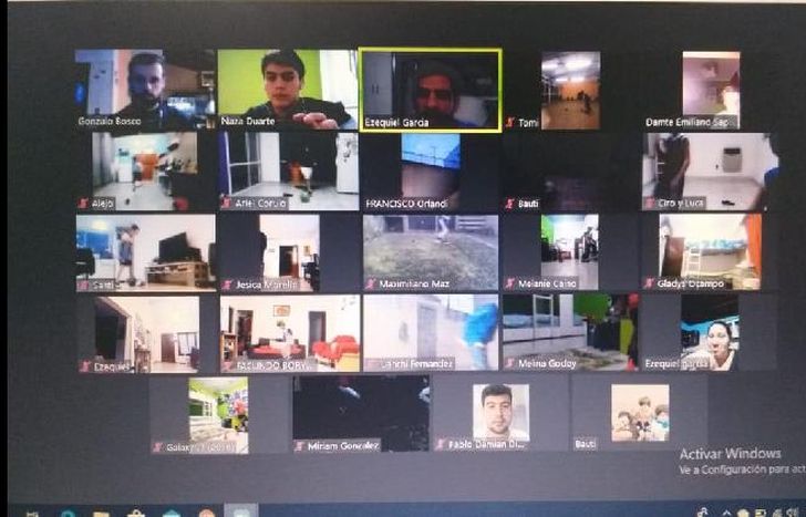 cerca del 90% de los jugadores se sumaron a los encuentros por Zoom.