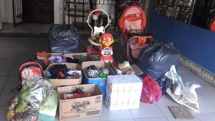 Algunas de las donaciones entregadas. Algunas de las donaciones entregadas.