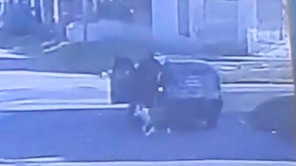 El momento del abandono quedó grabado en una cámara de seguridad.